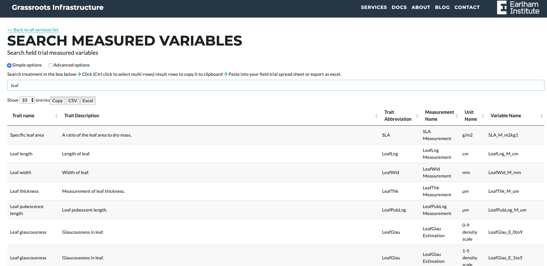 Search Measured Phenotype Variables