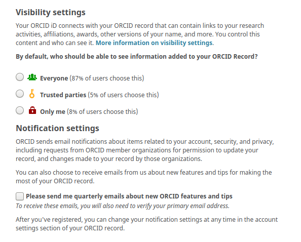 Figure 2: Visibility Settings